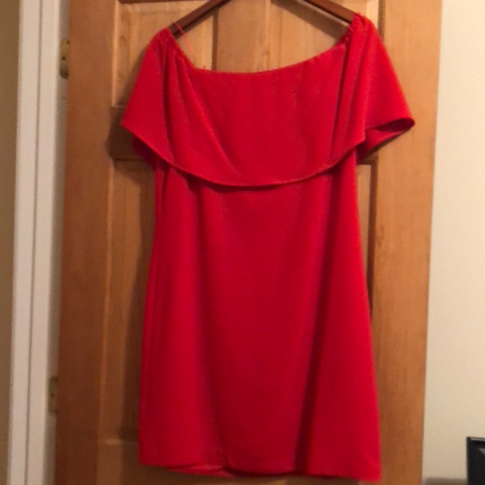 Lovely red off the shoulder dress